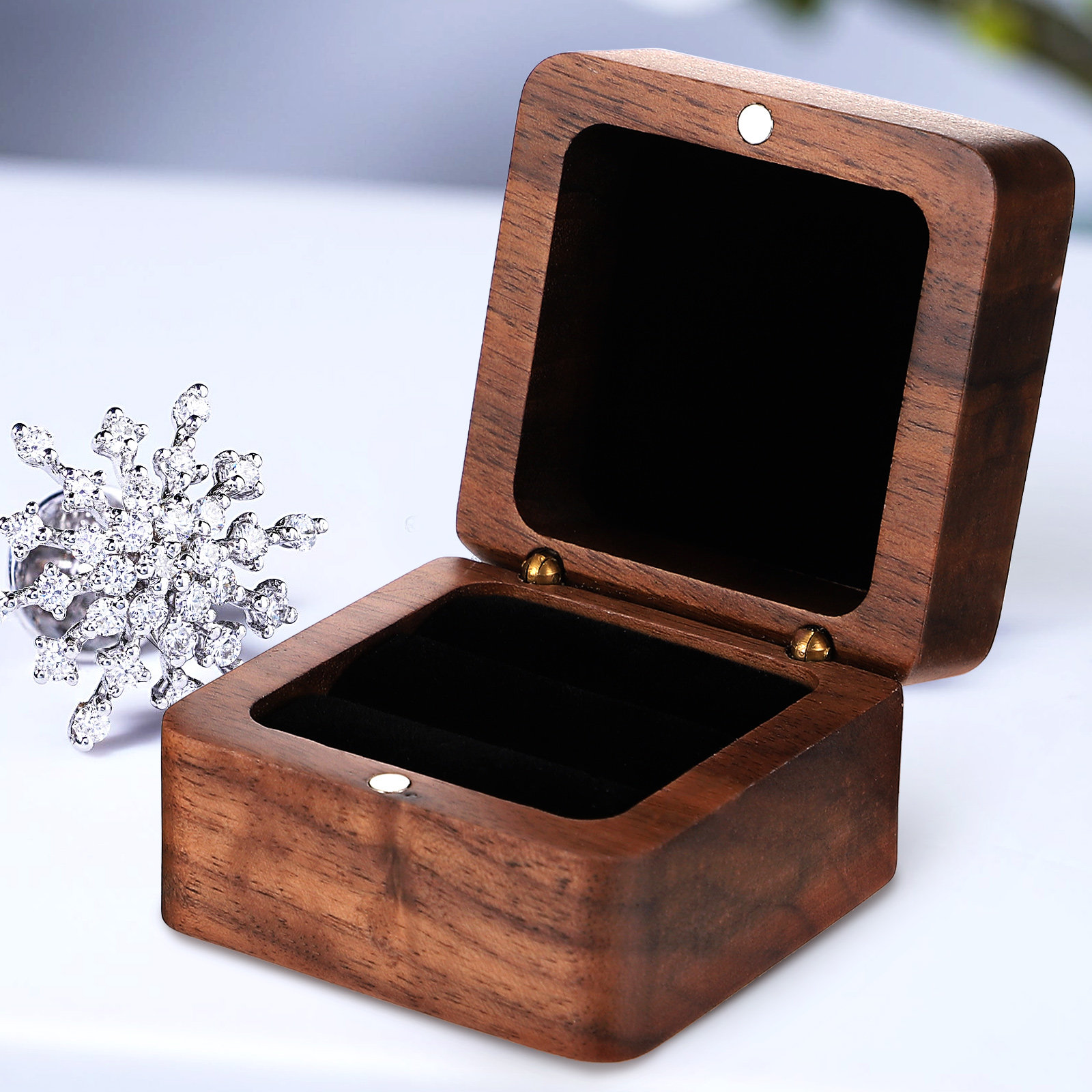 Wedding Solution - Luxury Wooden Ring Box Safe Secure