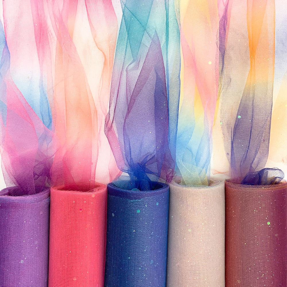 10Yards Rainbow Glitter Tulle  - Table Runner Sequin ulasan dan harga