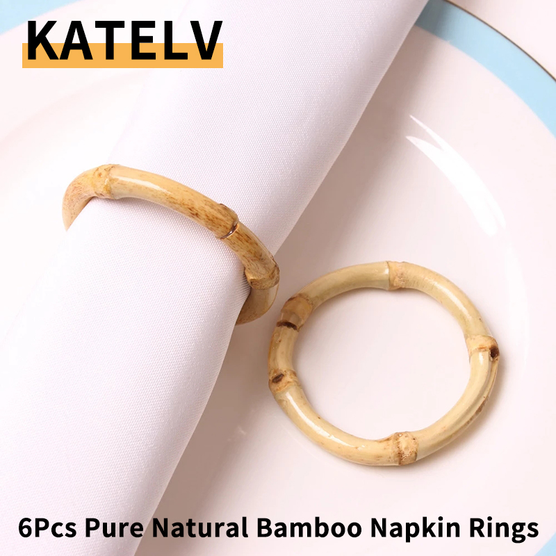 6Pcs Napkin Rings Set Handmade - Wedding Ceremony Supply ulasan dan harga