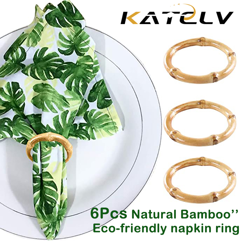 6Pcs Napkin Rings Set Handmade - Wedding Ceremony Supply ulasan dan harga