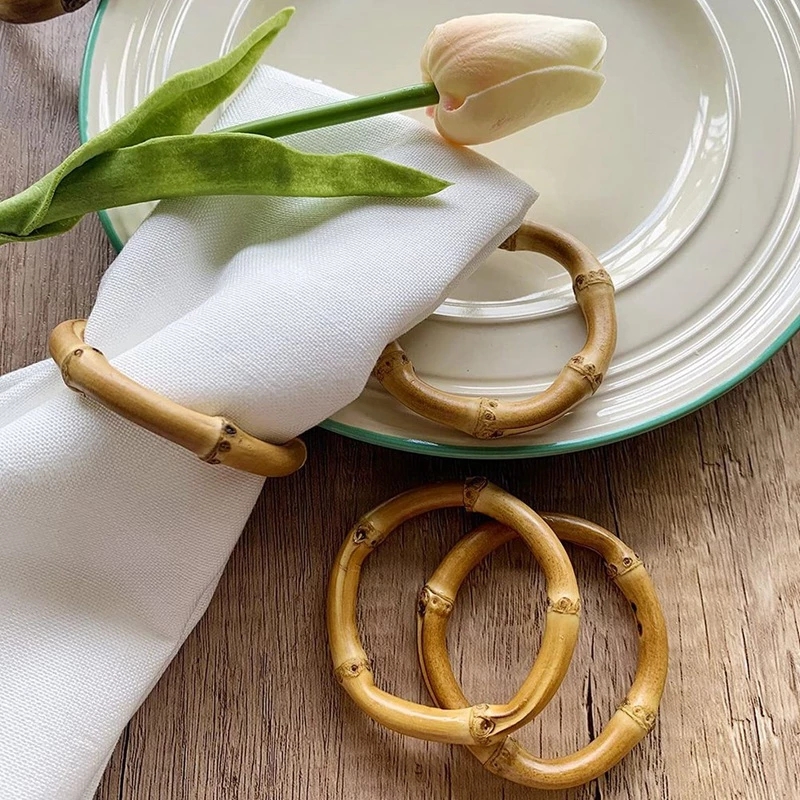 6Pcs Napkin Rings Set Handmade - Wedding Ceremony Supply ulasan dan harga