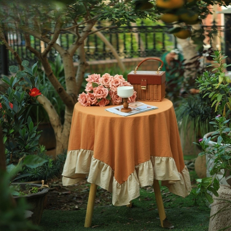Farmhouse Rustic Ruffle Tablec - Wedding Ceremony Supply ulasan dan harga