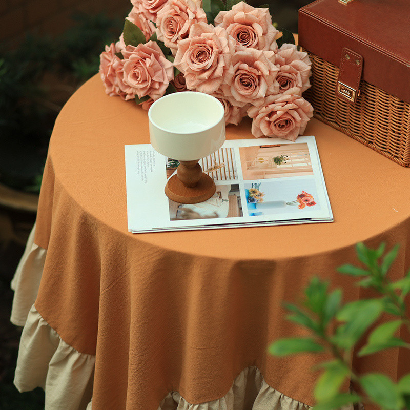 Farmhouse Rustic Ruffle Tablec - Wedding Ceremony Supply ulasan dan harga
