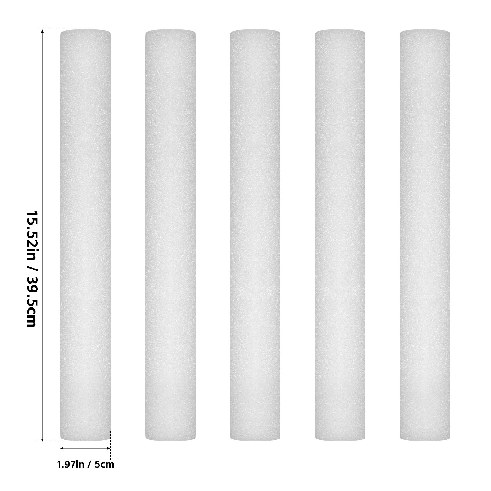5Pcs White Foam Rods 40Cm Flor - Wedding Decoration Supply ulasan dan harga