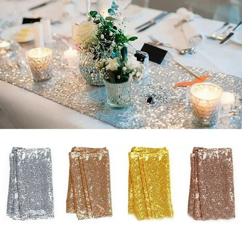 Festive Sequin Tablecloth Tabl - Table Runner Sequin ulasan dan harga