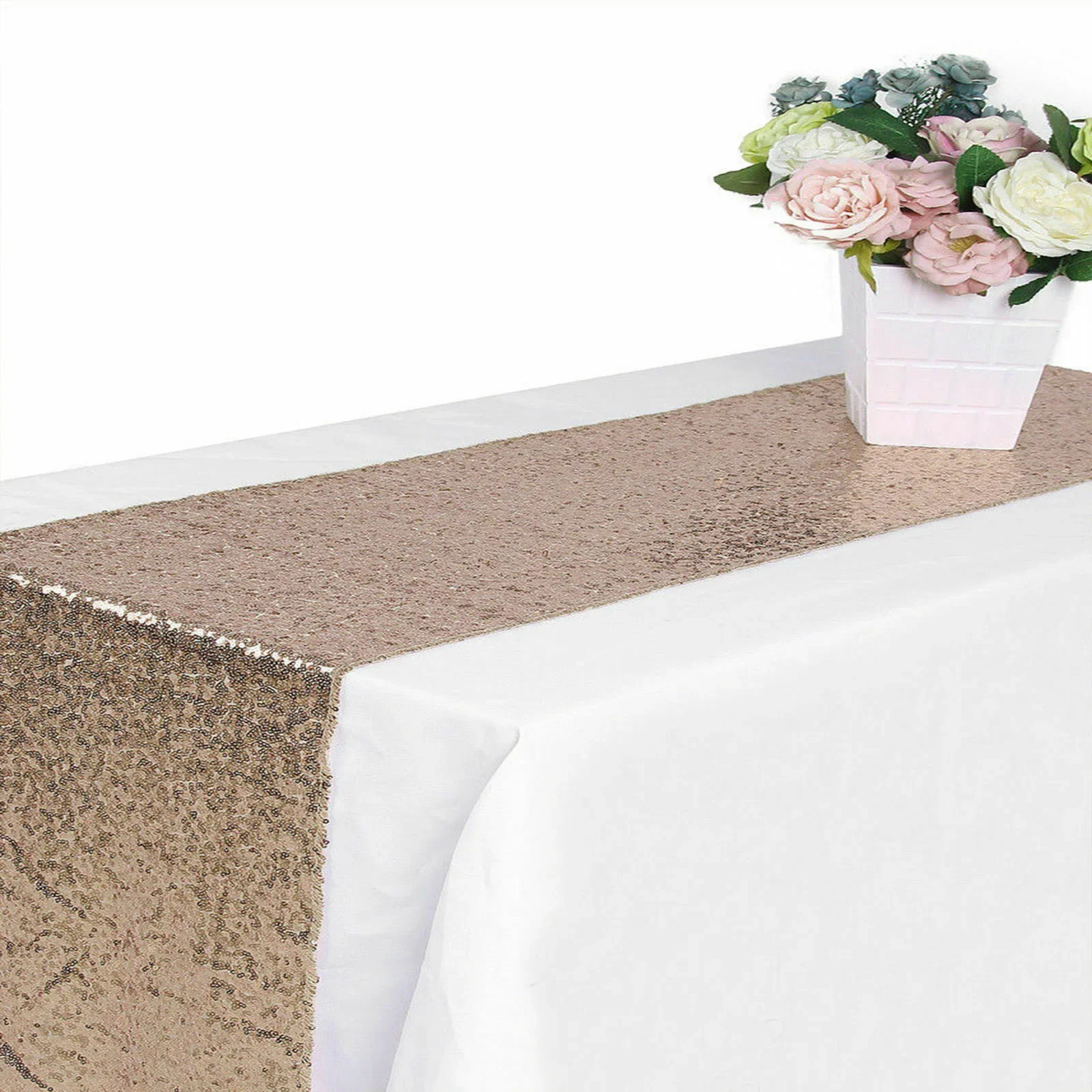 Festive Sequin Tablecloth Tabl - Table Runner Sequin ulasan dan harga