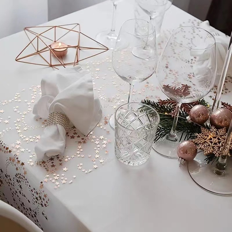 Party Table Runner Polyester F - Table Runner Sequin ulasan dan harga