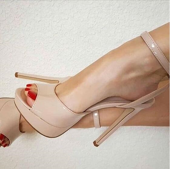 Sexy Black Nude Patent Leather - Wedding Super ulasan dan harga