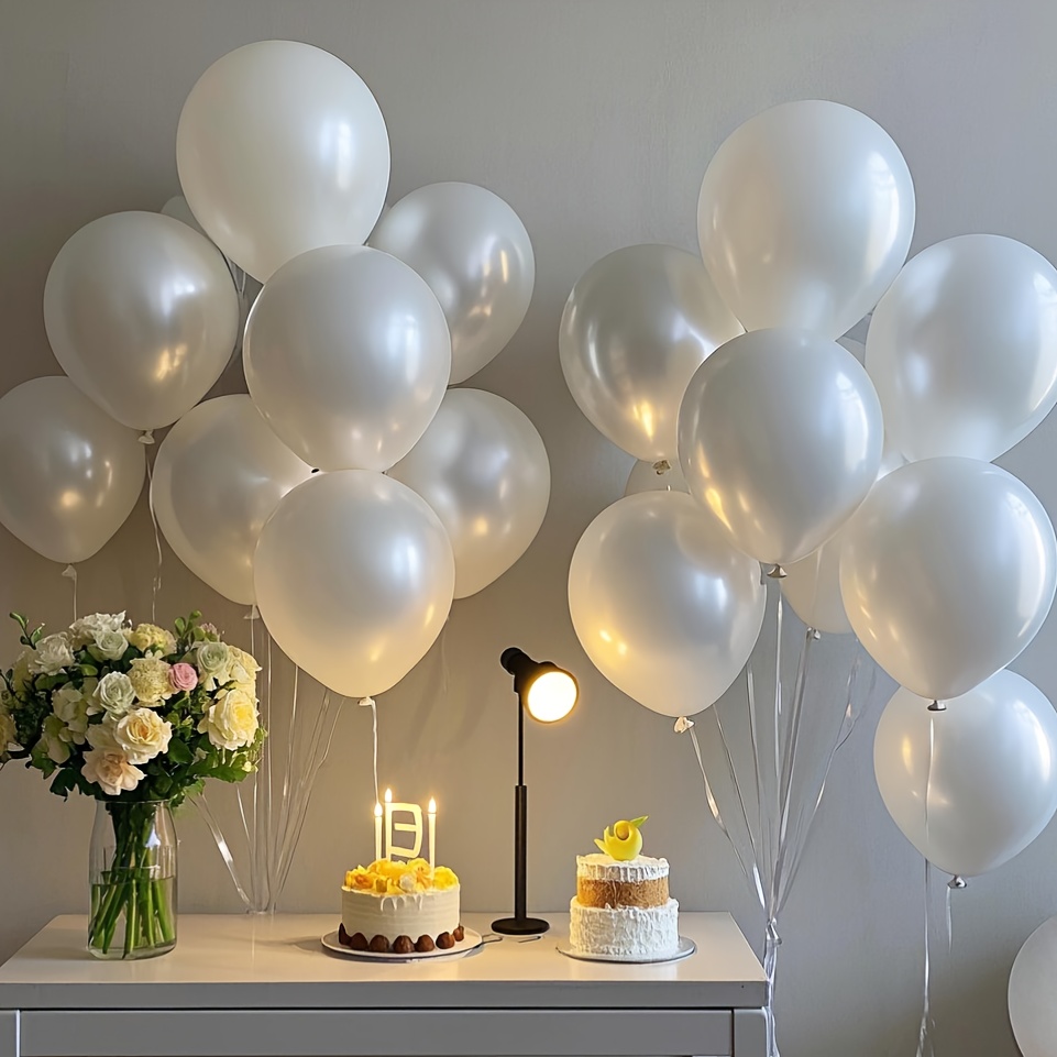 Pearl White Balloon Set, Suita - Wedding Ceremony Supply ulasan dan harga