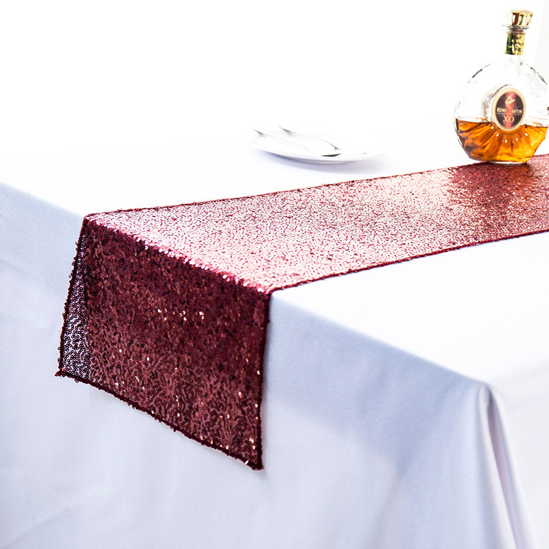 30*275cm Sequin Table Runners  - Table Runner Sequin ulasan dan harga