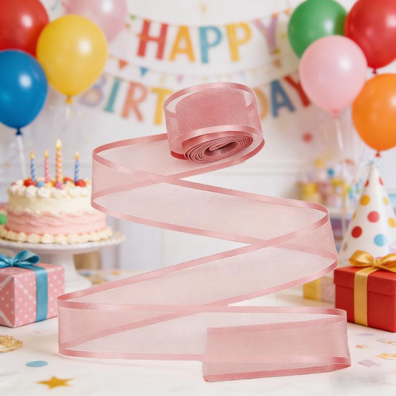 (5Meter/pack)2.5cm Organza Rib - Wedding Supply Wholesale ulasan dan harga