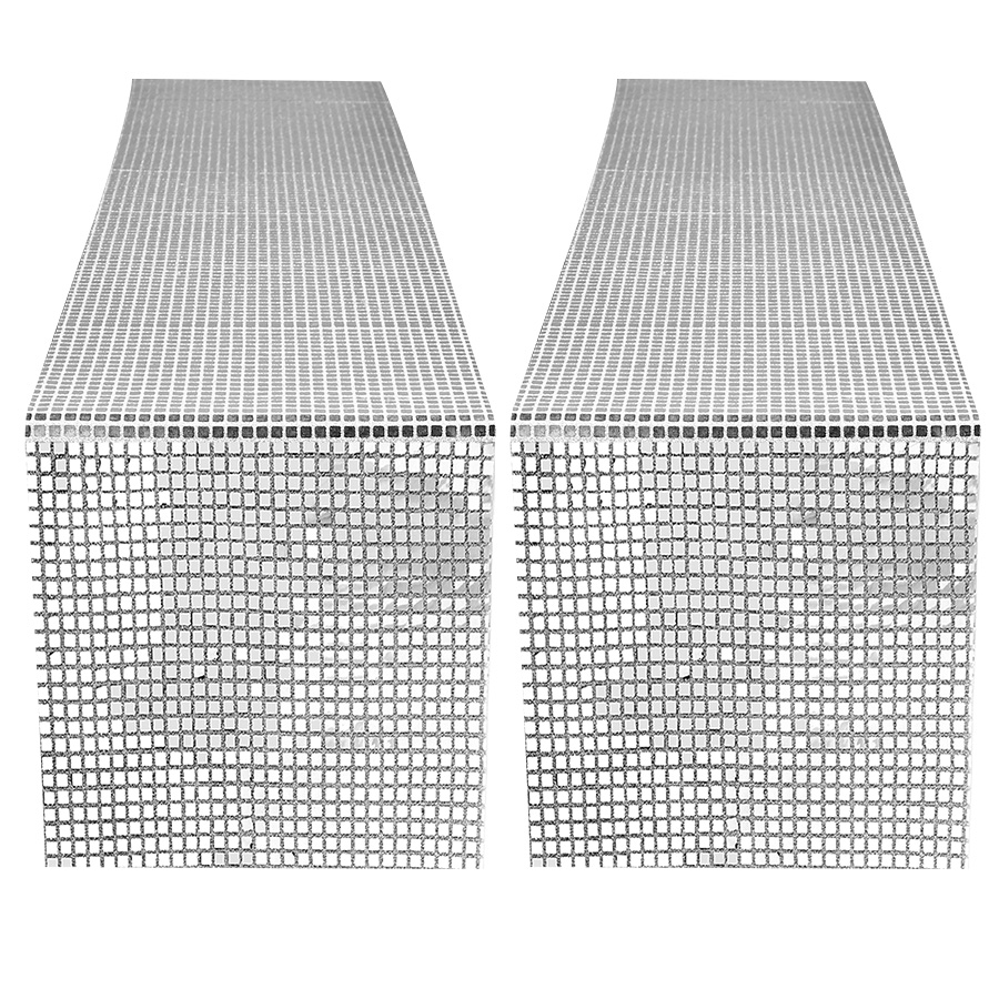 Mirror Silver Sequin Table Run - Table Runner Sequin ulasan dan harga
