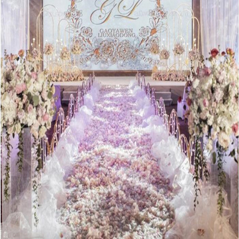 Elegant White Wedding Decorati - Aisle Runner White ulasan dan harga