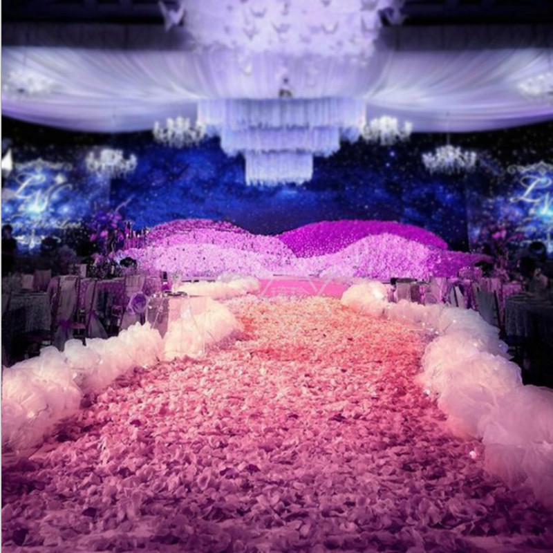 Elegant White Wedding Decorati - Aisle Runner White ulasan dan harga