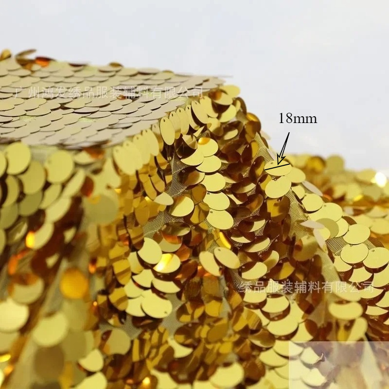 1 Yard Sequined Lace Fabric Bi - Table Runner Sequin ulasan dan harga