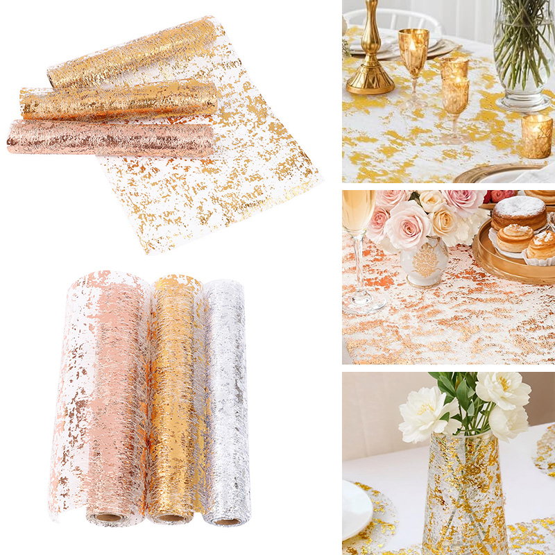 Metallic Gold Table Runner Seq - Table Runner Sequin ulasan dan harga