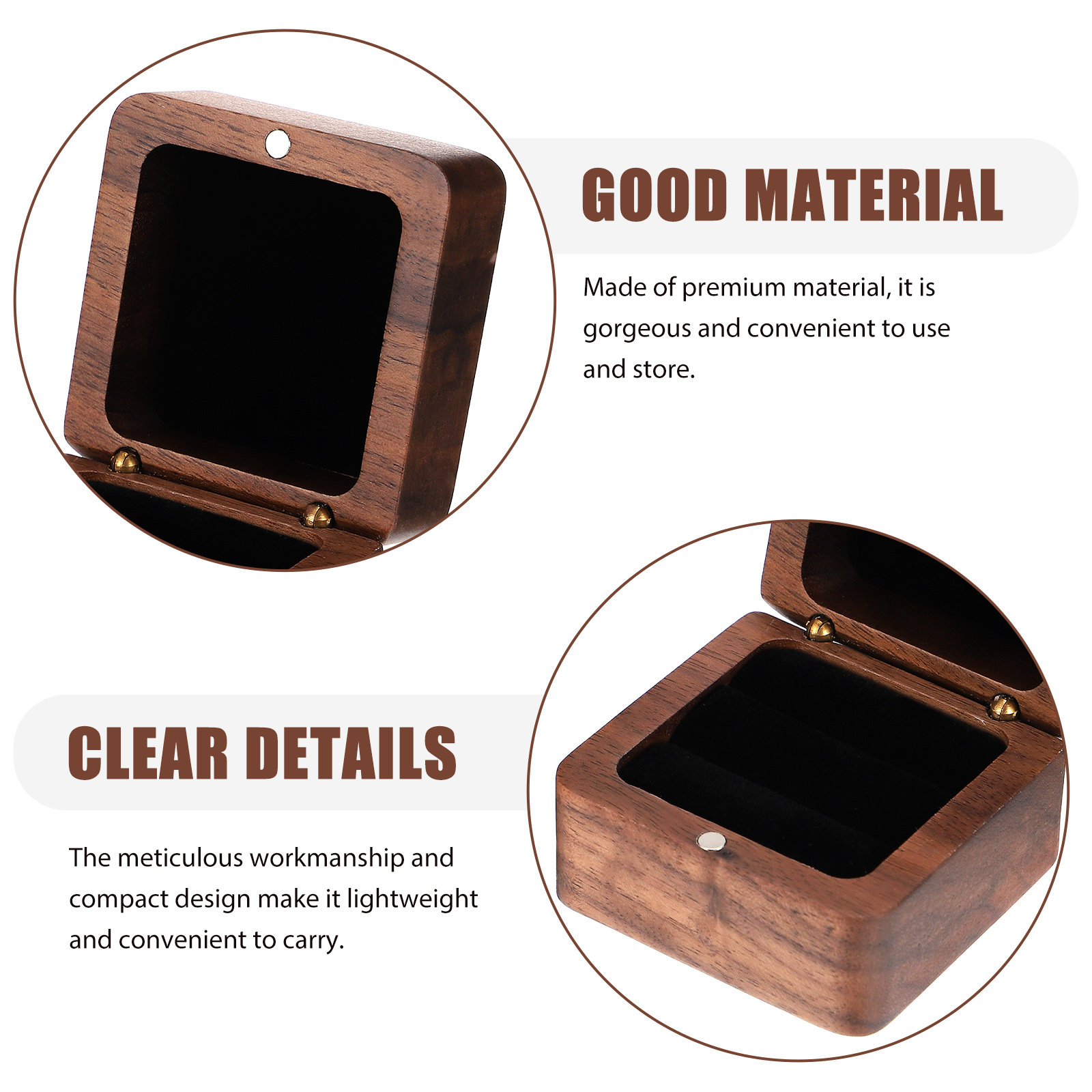 Luxury Wooden Ring Box Safe Se - Wedding Solution ulasan dan harga