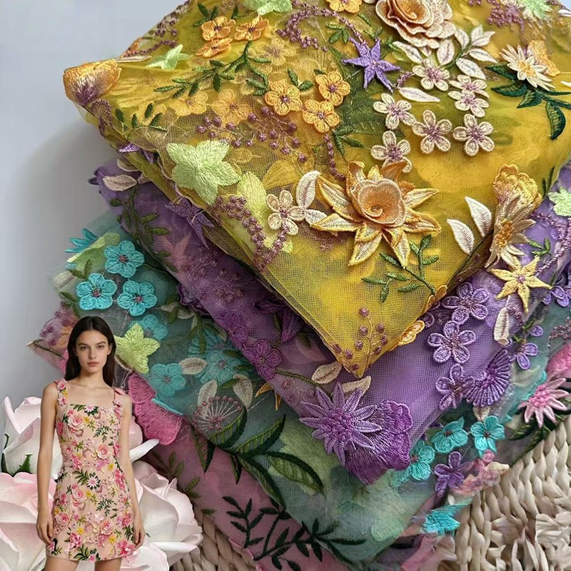 90x130cm 3D Floral Embroidered - Wedding Supply Wholesale ulasan dan harga