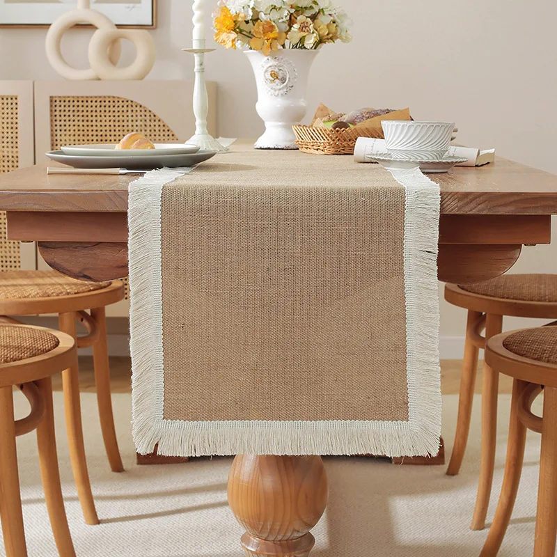 Natural Jute Table Runner with - Wedding Ceremony Supply ulasan dan harga