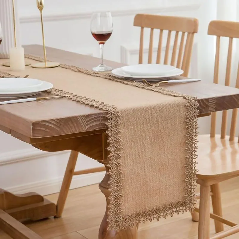 Natural Jute Table Runner with - Wedding Ceremony Supply ulasan dan harga