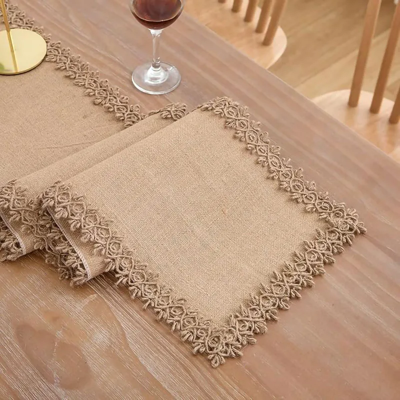 Natural Jute Table Runner with - Wedding Ceremony Supply ulasan dan harga