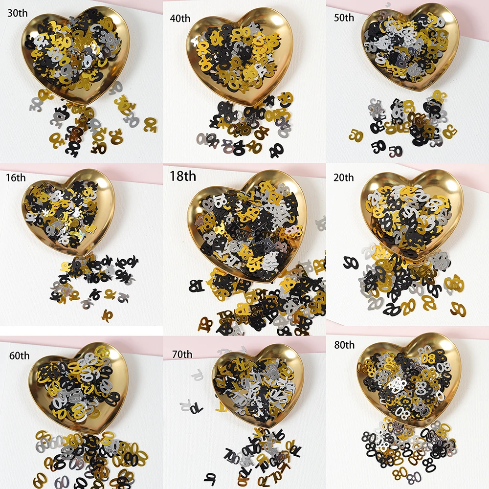 15G Mini Number 16/18/20/30/40 - Table Runner Sequin ulasan dan harga