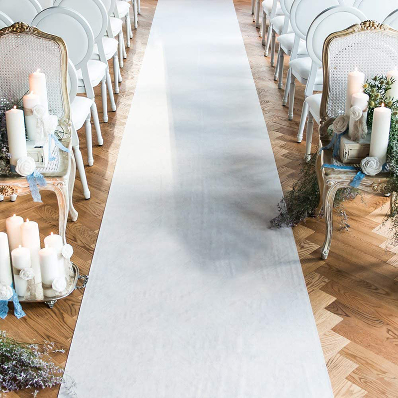 Anti-Slip Non-woven Fabric Wed - Aisle Runner White ulasan dan harga