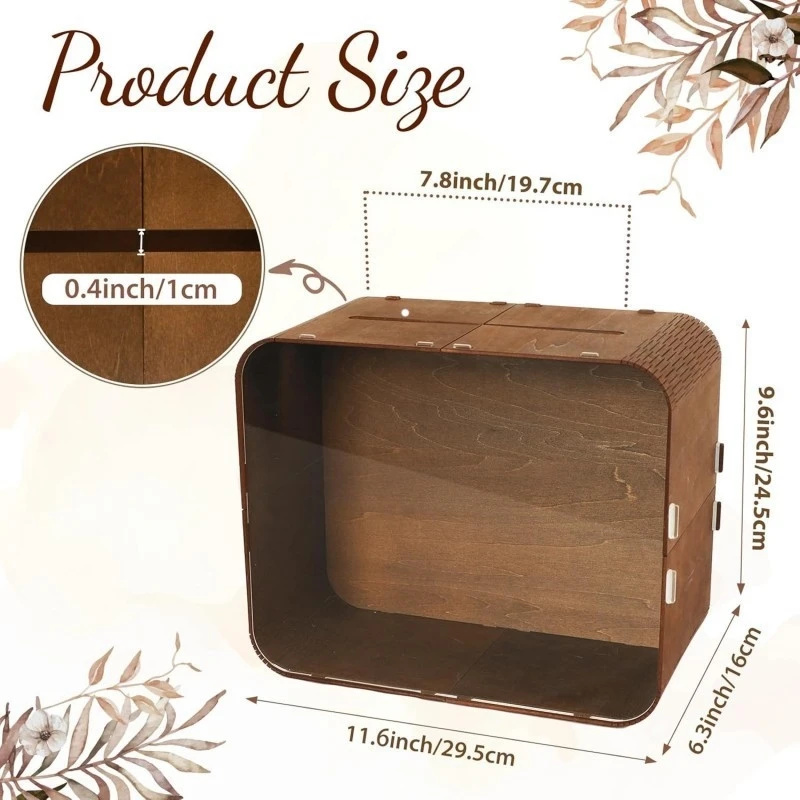 Wooden Wedding Card Box With A - Wedding Ceremony Supply ulasan dan harga