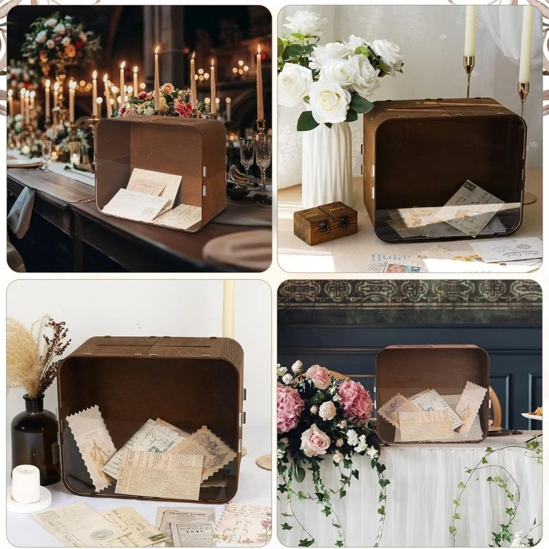 Wooden Wedding Card Box With A - Wedding Ceremony Supply ulasan dan harga