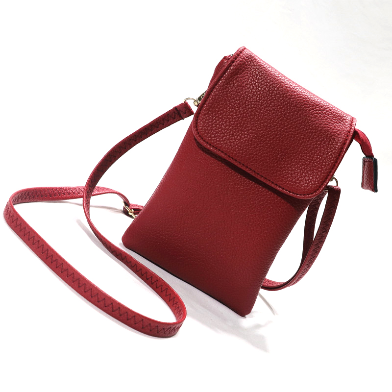 Women Leather Crossbody Phone  - Place Card Holder ulasan dan harga