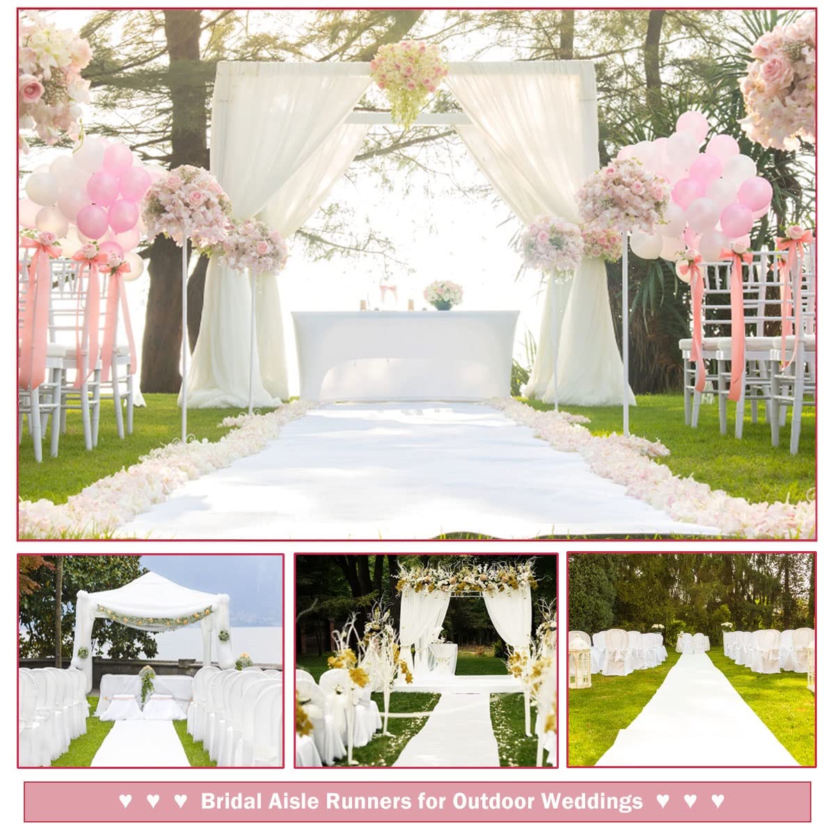 Wedding White Carpet Anti Slip - Aisle Runner White ulasan dan harga