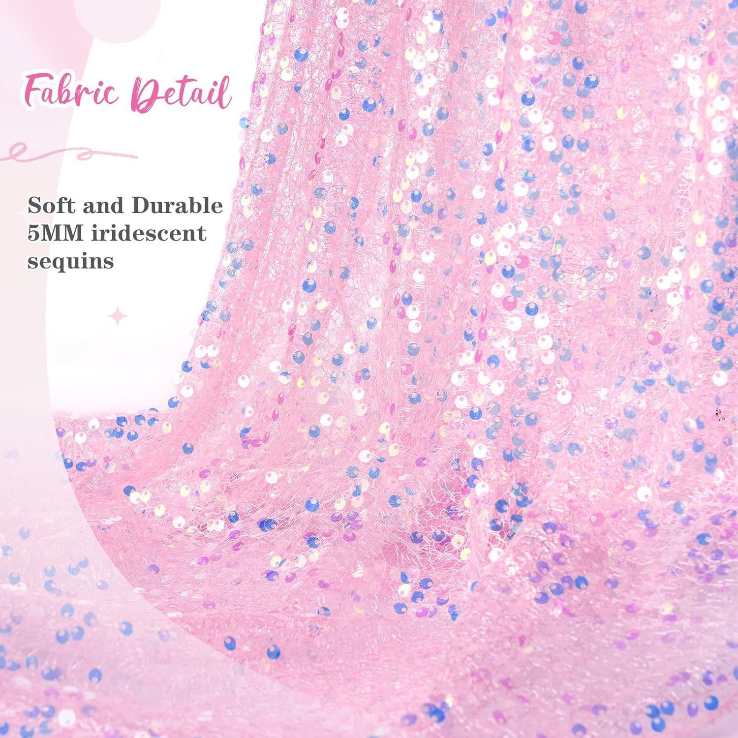 Glitter Iridescent Sequin Tabl - Table Runner Sequin ulasan dan harga