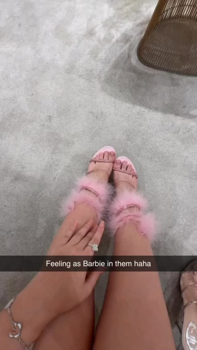 Pink fur ankle warp crystal hi - Wedding Super ulasan dan harga