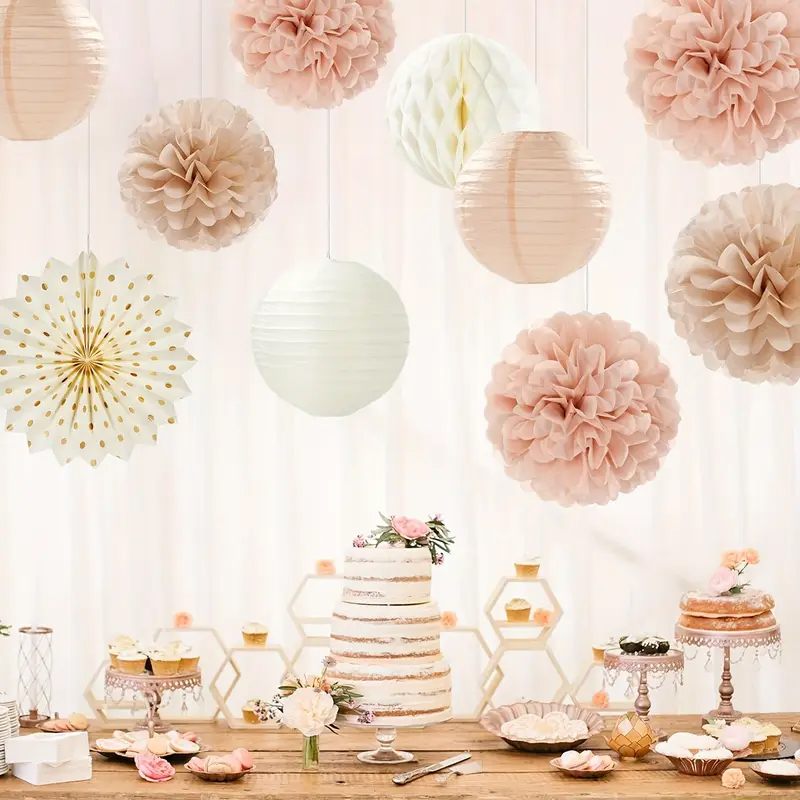11Pcs Champagne Gold and Beige - Wedding Ceremony Supply ulasan dan harga