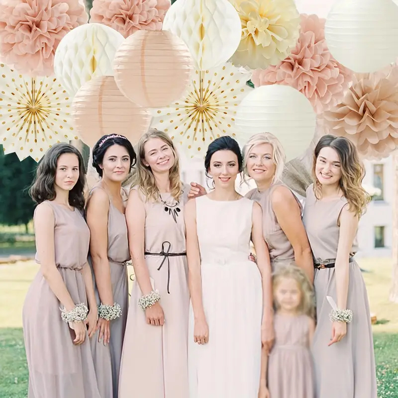 11Pcs Champagne Gold and Beige - Wedding Ceremony Supply ulasan dan harga